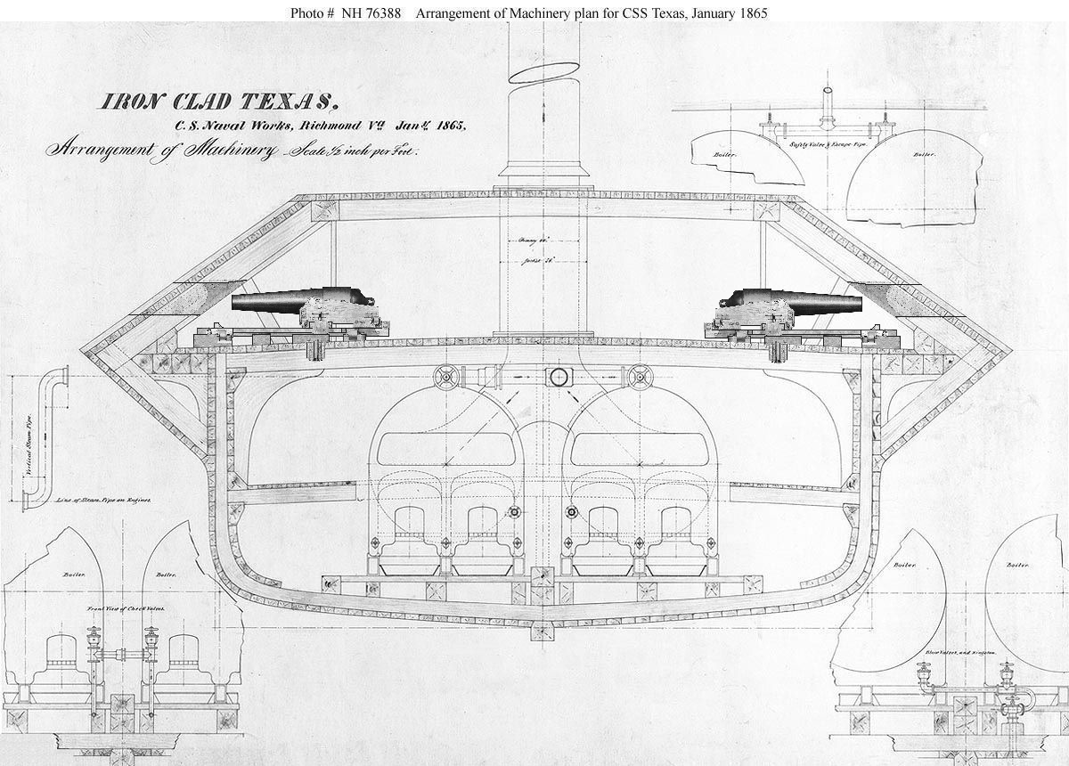 CSS/USS Texas Machinery Plan View